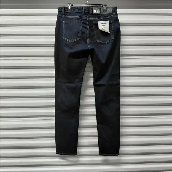 Johnny Bigg Mens 38L Aeden Slim Fit Jeans Dark Wash Stretch Denim Long Leg NWT - Picture 2 of 11
